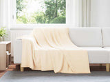 Throw Blankets 24 pcs Cream 200 x 150 cm Fleece 42017114
