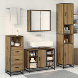 Bathroom Furniture Set 3 pcs Artisan Oak Engineered Wood 3402546