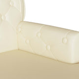 Bench Cream 119.5 x 64.5 x 75 cm Faux Leather 42019295