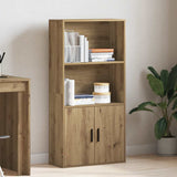 Bookcase Artisan Oak 60x24x120 cm Engineered Wood 860426