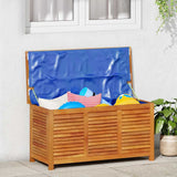 Garden Storage Box with Louver 113x50x56 cm Solid Wood Acacia 365841