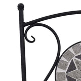 Garden Chair Set of 2 Grey Powder-coated iron and ceramic 46716