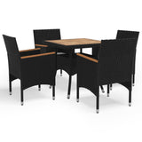 Garden Dining Set Black, Cream White 3095923