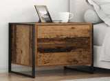 Bedside Table 2 pcs Old Wood 50 x 39.5 x 50 cm Engineered Wood 886687