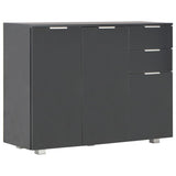 Sideboard High Gloss Black 107x35x80.5 cm 283719