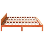 Family Bed Frame No Mattress Wax Brown 240x200 cm Solid Wood Pine 3324573