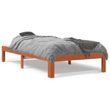 Bed Frame without Mattress Wax Brown 90x200 cm Solid Wood Pine 844168
