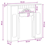 Fireplace Surround High Gloss White 93 x 20 x 89 cm 8006628