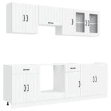 8 Piece Kitchen Cabinet Set "Kalmar" White Engineered Wood 3314831