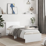 Bed Frame without Mattress with Headboard White 75x190 cm Small Single 838659