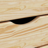 Rolling Cabinet with Drawers MOSS Clear Varnish Solid Pine wood 42032401