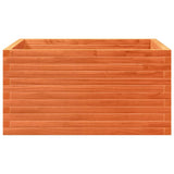 Garden Planter Wax Brown 90x90x46 cm Solid Wood Pine 3282426