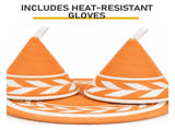 Stainless Steel Handle 7.5QT Round Enameled Pot Orange Gradient 05452818