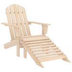 Garden Adirondack Chair with Ottoman Solid Fir Wood 315862