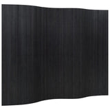 Room Divider Black Width 250 cm Height 165 cm Bamboo 376990