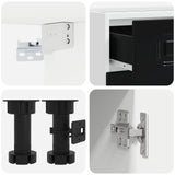 Kitchen Unit KALMAR 5 pcs Black Engineered Wood 3438246