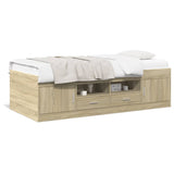 Daybed with Drawers without Mattress Sonoma Oak 100x200 cm 3280239