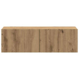 4 Piece TV Cabinet Set Wall-mounted Artisan Oak Engineered Wood 3329018