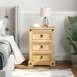 ZNTS Bedside Cabinet Corona 45x35x64 cm Solid Wood Pine 4005656