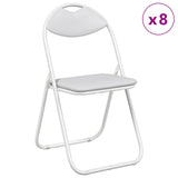 Folding Chair 8 pcs White 48 x 43.5 x 81 cm Faux Leather 42029064