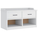 Hallway Bench SANDNES White 87x40x50 cm Solid Wood Pine 4010462