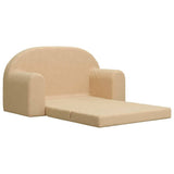 Kids' Sofa Bed 2-Seater Cream Soft Plush 357025