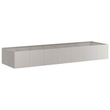 Garden Planter Rusty 280 x 80 x 40 cm 860765