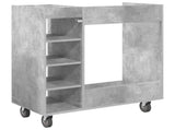Golf Cabinet with Wheel Plain Concrete Grey 90 x 45 x 98 cm 899466