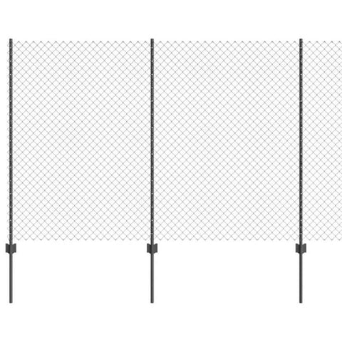 Fence and Post Grey 1.6 x 10 m Steel 3336264