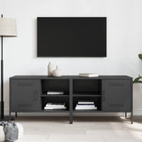 TV Cabinets 2 pcs Black 68x39x50.5 cm Steel 842995