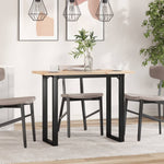 ZNTS Dining Table O-Frame 100x50x75.5 cm Solid Wood Pine and Steel 3282741