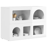 Sideboard High Gloss White 80.5 x 35 x 59 cm Engineered Wood 891328