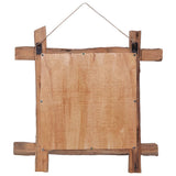 Mirror Natural Recycled Teak Wood 70 cm Decorative Inlays 283934