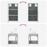 Bathroom Furniture Set 3 pcs Concrete Grey 33 x 34.5 x 160 cm 3406066