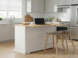 Kitchen Storage White and Honey Wax 112 x 70 x 91.5 cm 42033379