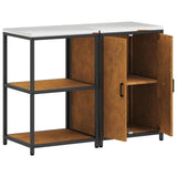 Kitchen Storage Set HATTEM 2 pcs Rusty Steel 3392693