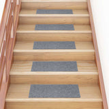 Stair Mats Self-adhesive 15 pcs 60x25 cm Light Grey Rectangular 326915