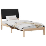 Bed frame Brown and black 100 x 200 cm Solid pine wood 878771