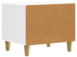 Bedside Cabinet with Drawer High Gloss White 43 x 34.5 x 48 cm 894533