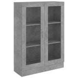 Vitrine Cabinet Concrete Grey 82.5x30.5x115 cm Engineered Wood 802754