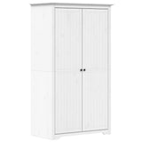 Wardrobe "BODO" White 99x53,5x173 cm Solid Wood Pine 355059
