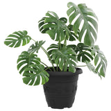 Round Flower Pot 24 pcs Black 22 x 18 cm Plastic 42020294