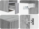 Bathroom Furniture Set 5 pcs Grey Sonoma 33 x 34.5 x 100 cm 3405969