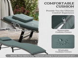 Rattan Folding Sun Lounger Outdoor Chair with Cushion and Pillow Mixed Grey T3398P328452