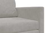 Folding Sofa Bed Light Grey 124 x 71 x 78 cm Velvet 42030515