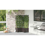Garden Planter 3 pcs Brown 80 x 80 x 142 cm PP 42002831