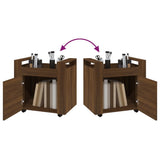 Desk Trolley Brown Oak 60x45x60 cm Engineered Wood 816615