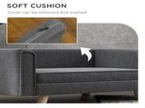 Elevated Dog Sofa Bed, with Cushion, for Medium and Small Dogs, Grey T3398P376486