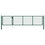 Garden Gate Steel 350x75 cm Green 144304