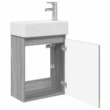 Bathroom Vanity Unit with Tap Grey Sonoma 45.5 x 25.5 x 84 cm 889497